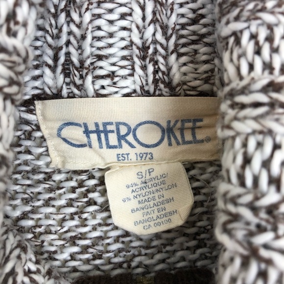 Cherokee Full Zip Knit Speckled Turtleneck Sweater Sz S - Picture 7 of 10